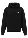 Kenzo Boke Flower 2.0 Cotton Hoodie With Front Print And Kangaroo Pocket In Black