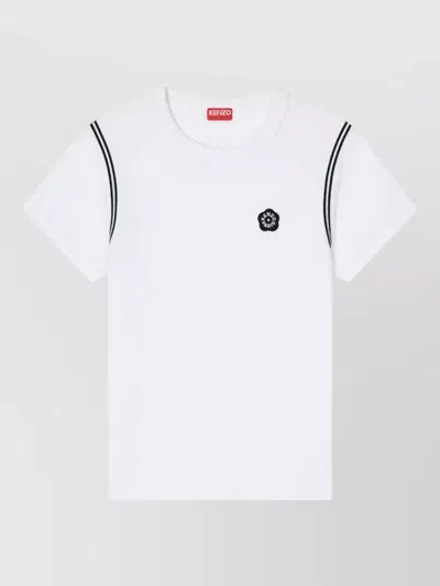 Kenzo Boke Flower 2.0 Crew Neck Stripe T Shirt In White