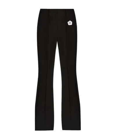 KENZO KENZO LOGO EMBROIDERED TROUSERS