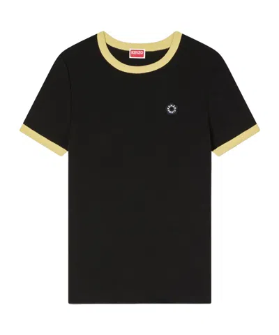 Kenzo 'boke Flower 2.0' Embroidered T-shirt In Cotton In Black