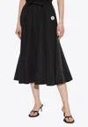Kenzo Boke Flower 2.0 Flared Midi Skirt In Black