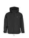 Kenzo Hooded Drawstring Hem Jackets With Zip Pockets In Black