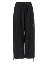 Kenzo 'boke Flower 2.0' Black Pants With Flowers Embellishmed Waist And Logo Patch On The Pocket In Black