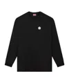 Kenzo Crew Neck Graphic Print Long Sleeves T-shirt In Black