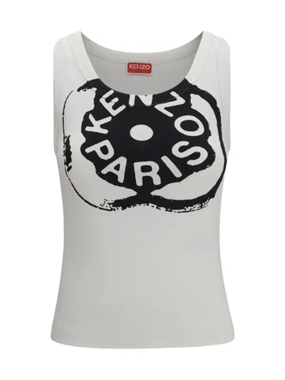 Kenzo Boke Flower 2.0 Ribbed Tank Top In White