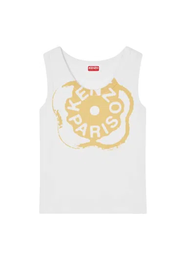 Kenzo Boke Flower 2.0 Ribbed Tank Top In White