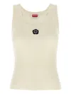 Kenzo Tank Top With Embroidery Boke Flower 2.0 In Neutral