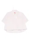 Kenzo Logo-patch Cotton Shirt In Pink