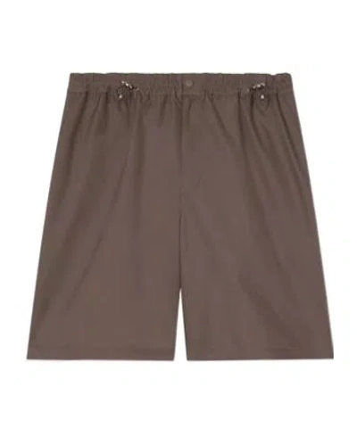 Kenzo 'boke Flower 2.0' Shorts In Technical Cotton In Brown