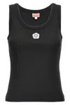 Kenzo Gots Boke Flower 2.0 Embroidered Tank Top In Black