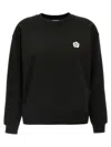 Kenzo Tiger Patch Cotton Sweatshirt In Black