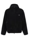 Kenzo Logo-patch Zip-up Jacket In Black