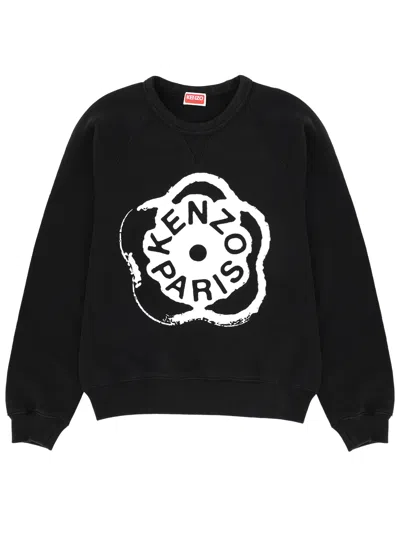 Kenzo Silk Crew Neck Sweatshirt Graphic Print In Multi