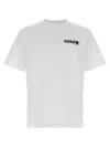 Kenzo White Classic T-shirt With Contrasting Logo Print In Cotton In White