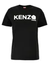 Kenzo Women Gots Boke Flower 2.0 T-shirt In White/black