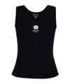 Kenzo Gots Boke Flower 2.0 Embroidered Tank Top In Black