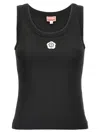 Kenzo Gots Boke Flower 2.0 Embroidered Tank Top In Black