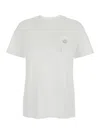 Kenzo 'boke Flower 2,0' White Crewneck T-shirt With Logo Patch On The Front And Logo Lettering On The Rear