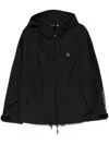 Kenzo Hooded Drawstring Hem Jackets With Zip Pockets In Black