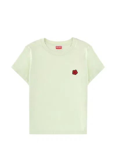 Kenzo Boke Flower Appliqué T-shirt In Green