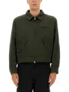 Kenzo Logo-embroidered Flap-pocket Jacket In Green