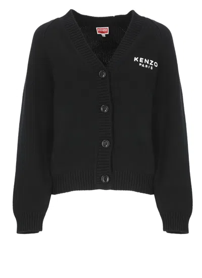 Kenzo Boke Flower Cardigan In Black