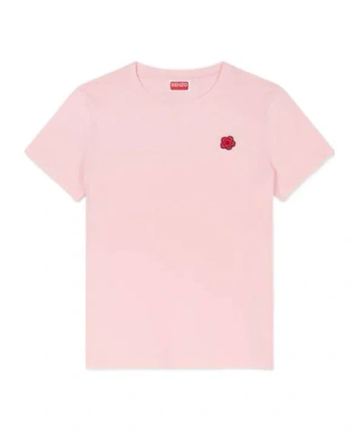 Kenzo Boke Flower Classic Embroidered T-shirt In Nude