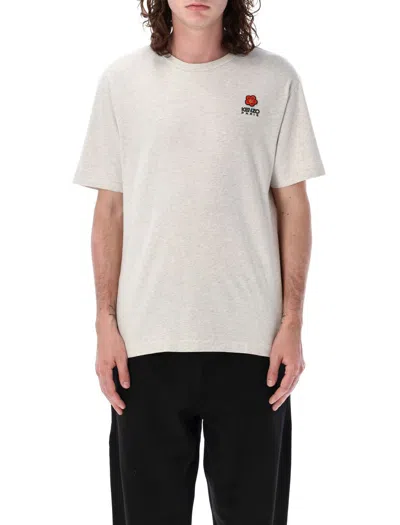 Kenzo T-shirt With Boke Flower Embroidery In Grey