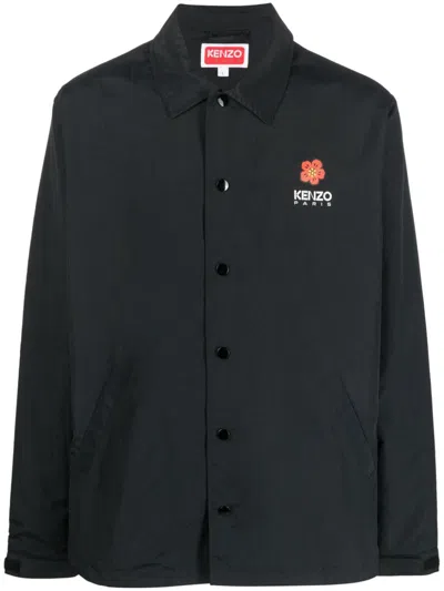 Kenzo Boke Flower Coach Jacket For Men In Black