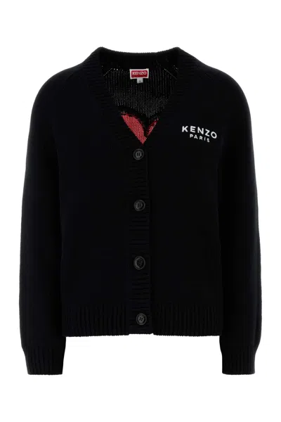KENZO KENZO 'BOKE FLOWER' COTTON AND WOOL CARDIGAN