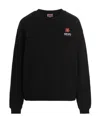 Kenzo Logo Embroidered Crewneck Sweatshirt In Black