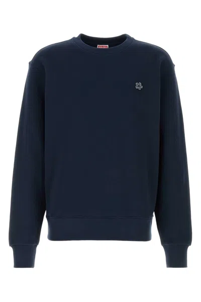 Kenzo Boke Flower Crest Classic Sweatshirt In Blue