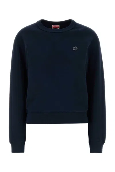 Kenzo Boke Flower Crest Classic Sweatshirt In Blue