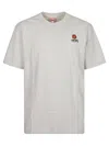 Kenzo Appliquéd Logo-embroidered Cotton-jersey T-shirt In Gray