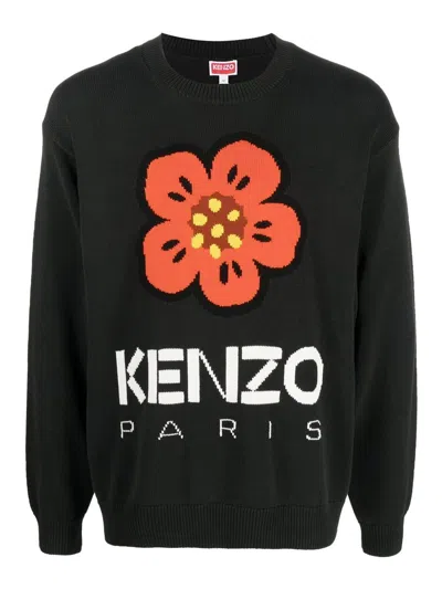 KENZO SUÉTER CUELLO REDONDO - NEGRO