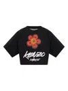Kenzo Boke Flower Crop T-shirt In Black