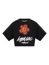 Kenzo Boke Flower Crop T-shirt In Black