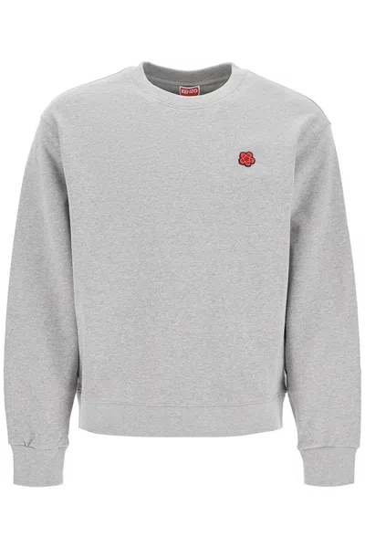 Kenzo Felpa Con Dettaglio Boke Flower In Grey