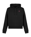 Kenzo Hooded Sweatshirt With Bo In Black