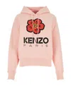 Kenzo 'boke Flower Placed' Hooded Sweatshirt In Pink