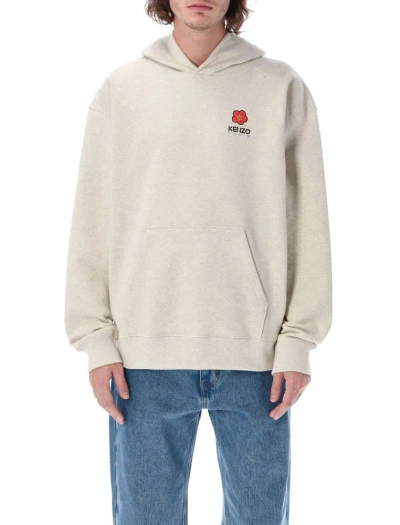 Kenzo Boke Flower Drop Shoulder Hoodie In Grey