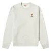 Kenzo Boke Flower Embroidered Cotton Sweatshirt In Grey