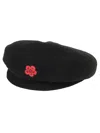 KENZO KENZO BOKE FLOWER EMBROIDERED CREST BERET