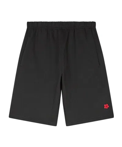 Kenzo Boke Flower Embroidered Short In Black
