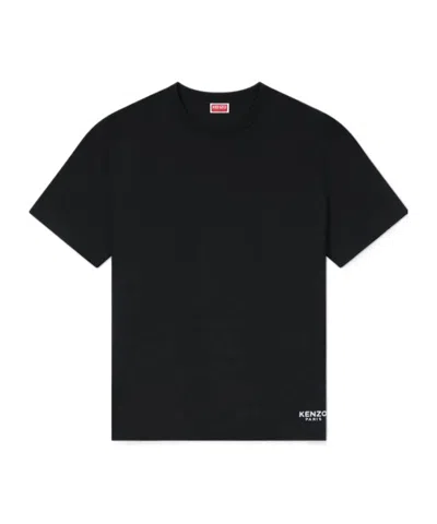 Kenzo 'boke Flower' Embroidered T-shirt In Cotton In Black