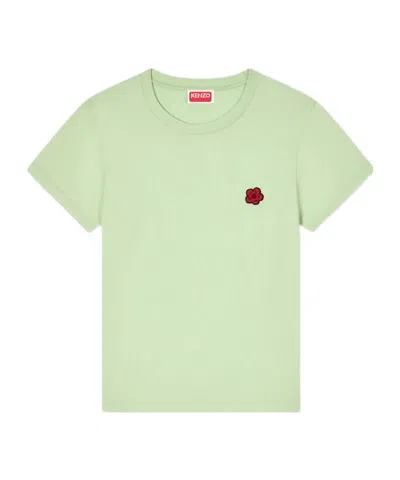 Kenzo 'boke Flower' Embroidered T-shirt In Cotton In Green