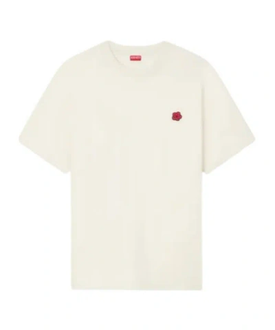 Kenzo 'boke Flower' Embroidered T-shirt In Cotton In White