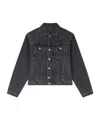 Kenzo 'boke Flower' Embroidered Trucker Jacket In Japanese Denim