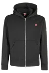 Kenzo Lucky Tiger-motif Zip-up Hoodie In Black