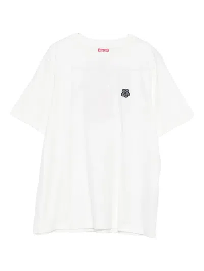 Kenzo Women Boke Flower Flower-embellished Cotton T-shirt In White